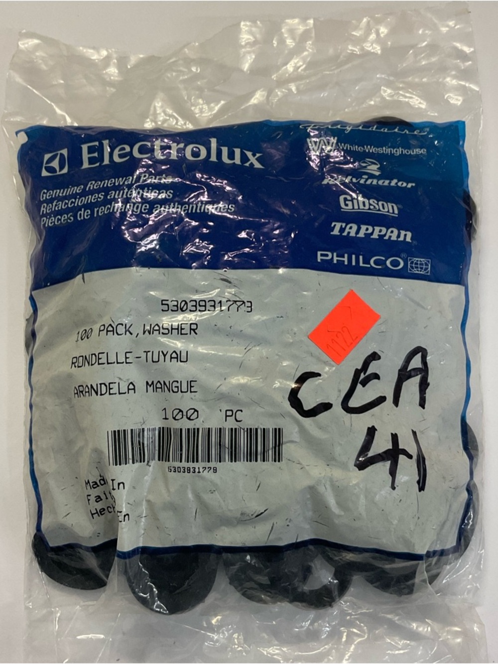 Electrolux Washers 5303931779 Genuine Parts
